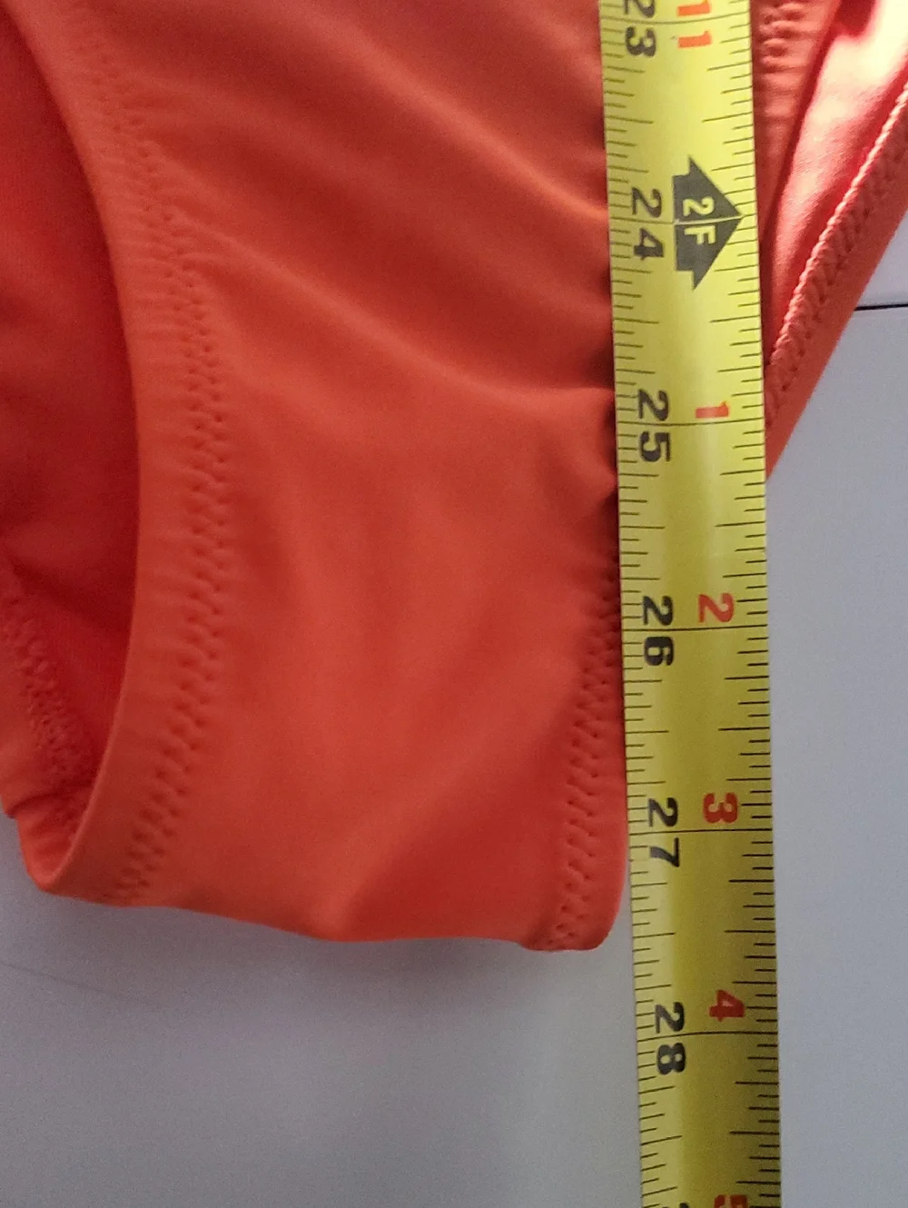NWT CupShe Sleek Orange Ruched One-Piece Swimsuit Size Lg Tummy Control V-Neck